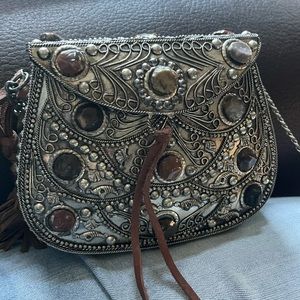 Sam Edelman Thana Metal Crossbody bag with stones